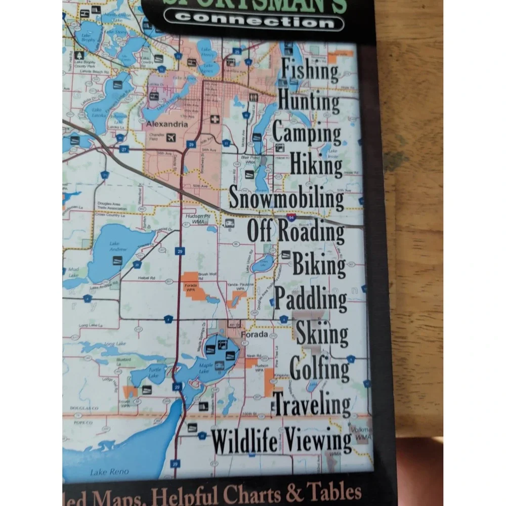 Central & Northwest Minnesota All Outdoors Atlas by Sportsman's Connection VG